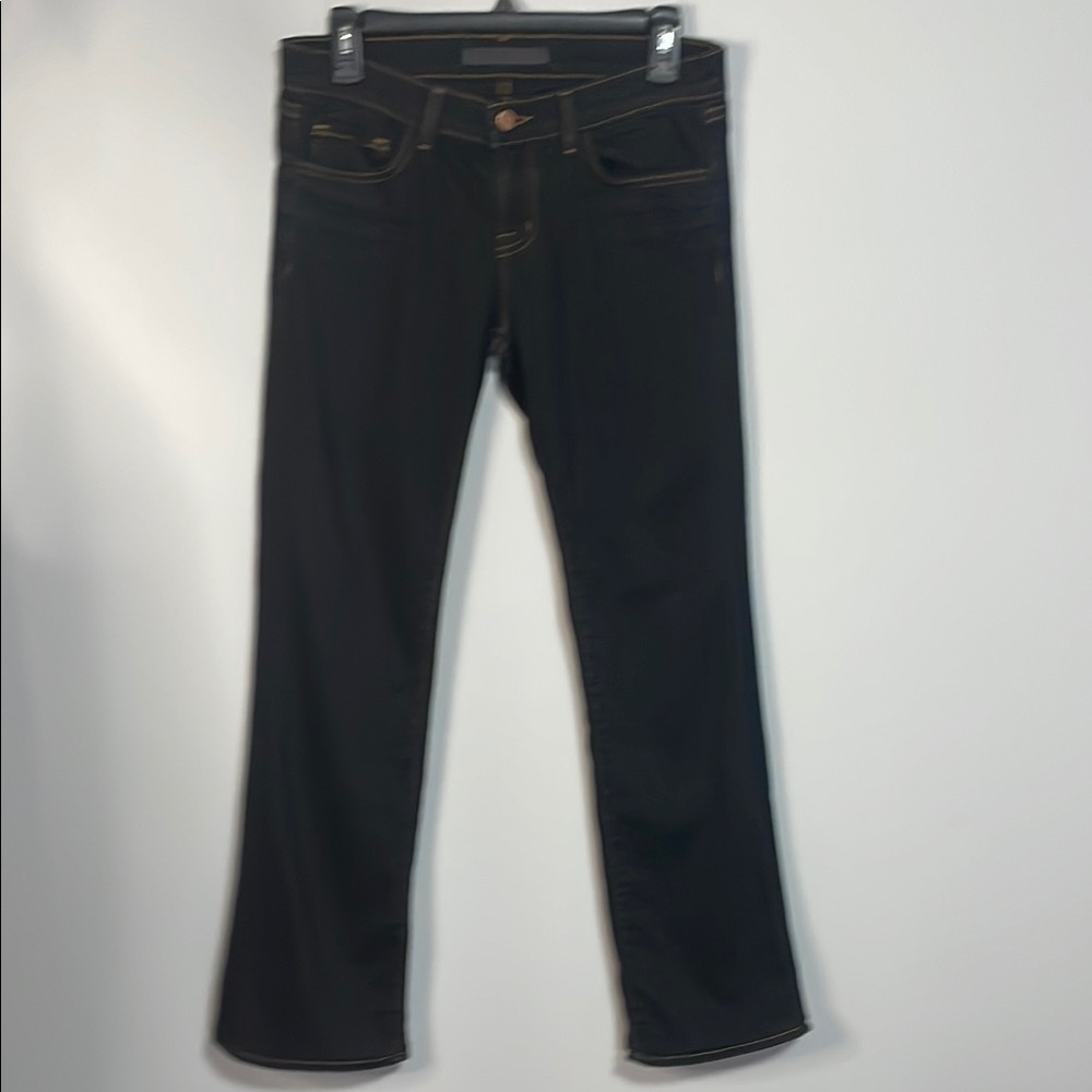 J Brand Black Mini Bootcut Jeans Size 26